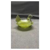 Indiana Glass Olive Green Nesting Hen