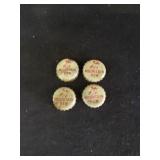 4 Vtg Mountain Dew Bottle Caps
