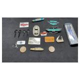 Thunderbird Pocketknife, Keys, Stamps &
