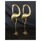 2 Vtg Brass Pelicans Made in India