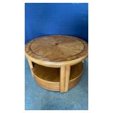 Circular Bi-level Coffee Table with Orbital Top