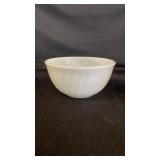 White Fire King Swirl Mixing Bowl