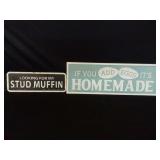 2 Metal wall hanging decore Signs