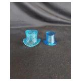 2 Aqua Blue Top Hats