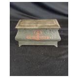 Twin Oaks Casket Style Tobacco Tin w/Lid
