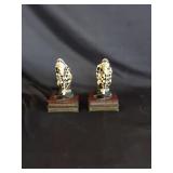 Antique French Harlequin/Jester Bookends
