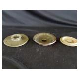 3 Alkaline Glazed Jar Lids