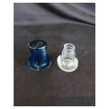 1 Blue Handblown Top Hat 2 3/4" Tall