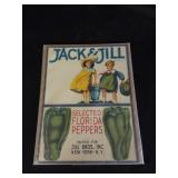 Vtg Jack & Jill Brand Florida Peppers Advert