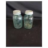 2 Quart Blue Ball Jars with Zinc Lids