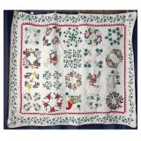 Handmade Embroidery Quilt 86x68