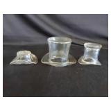 3 Clear Top Hats