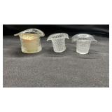 3 Clear Top Hats