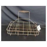 Vtg Metal Bottler Carrier