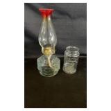 Lamplight Farms Oil Lamp and Planters Peanuts Jar
