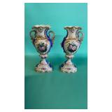 2 Antique French Decorative Vases