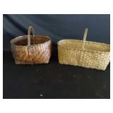 2 Vintage Wicker Baskets