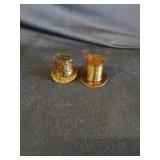2 Amber Top Hats