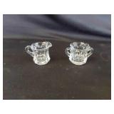 Vintage Clear Creamer & Sugar