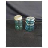 2 Blue Pint Jars