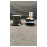 Avon 1991 Top Hat & Top Hat with Bunny