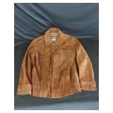 Vtg Challenger Genuine Leather Shirt Style Coat