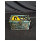 Gail & Ax Navy Tobacco Tin w/Lid
