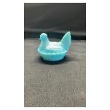 Robin Egg Blue Hen on the Nest