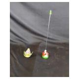 2 Antique Metal Christmas Whirl-I-Gigs