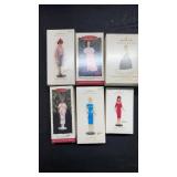6 Barbie Hallmark Keepsake Ornaments NIB