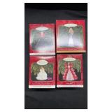 4 Barbie Hallmark Keepsake Ornaments NIB