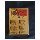 Black Americana Grocery List on Wood