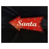Light Up Santa Sign