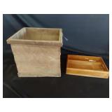 Wood Box & Utensil Tray