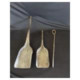 2 Fireplace Shovels & a Poker