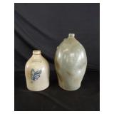 2 D Kendall/ Satterlee/ Mort Stoneware Jugs