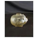 Vtg Anchor Hocking Glass Piggybank