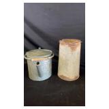 Metal Watering can and Metal Bucket