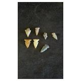 Collection of small arrowheads