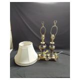 2 Brass& Metal Lamps with Shades