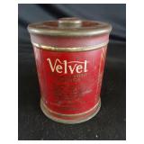 Velvet Pipe and Cigarette Tobacco Tin w/Lid