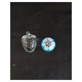 2 Glass Paperweights