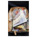 Box of Misc Craft and Art supplies and Misc
