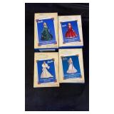 4 Barbie Hallmark Keepsake Ornaments NIB