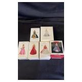 6 Barbie Hallmark Keepsake Ornaments NIB