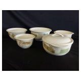 Corelle Stoneware Textured Leaves 5 Various Items
