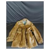 2 Vintage Leather Long Coats