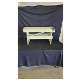 Antique White Painted Bucket Bench