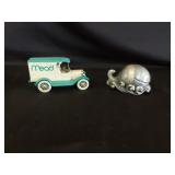 Mead Cast Iron Truck Bank &