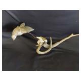 Carved Wood Bird Sculpture on Driftwood